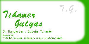 tihamer gulyas business card